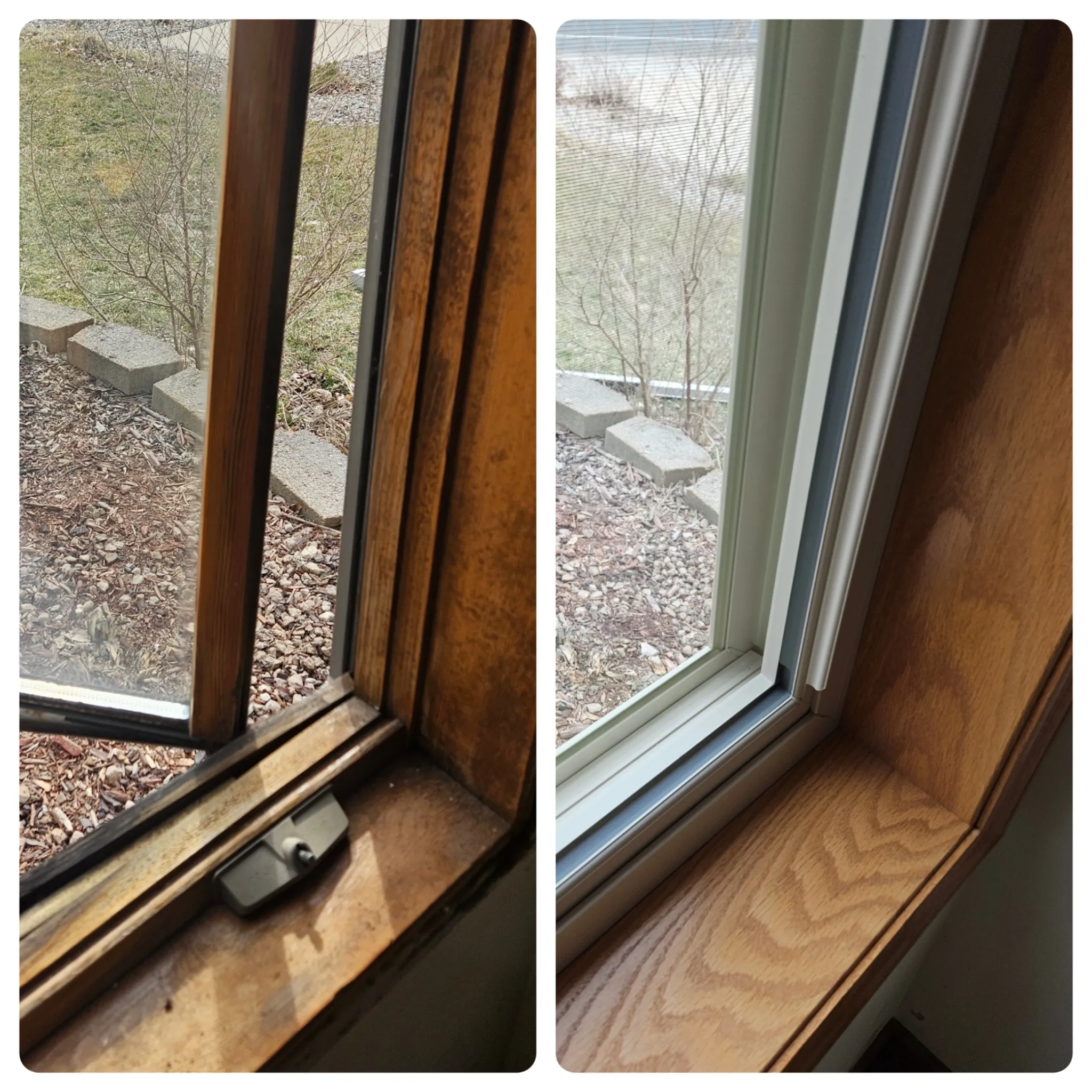 Interior window replacement before and after