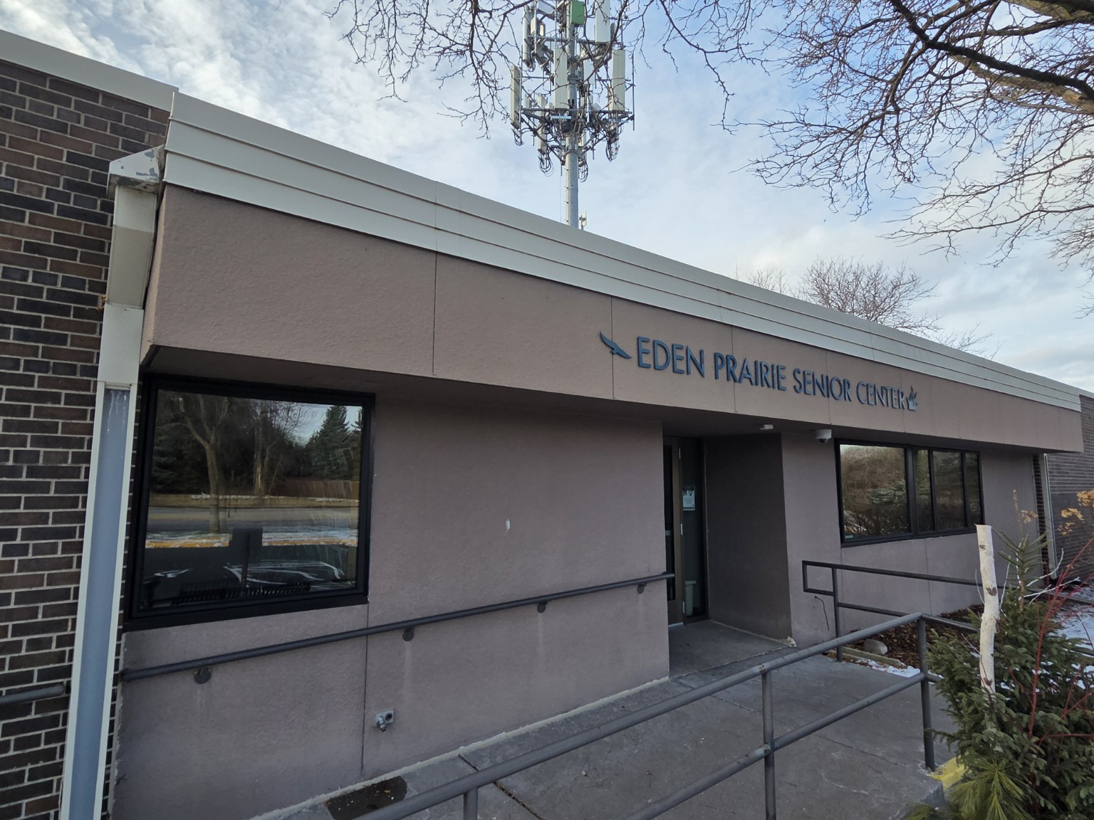 Eden Prairie Senior Center exterior showing new windows and signage