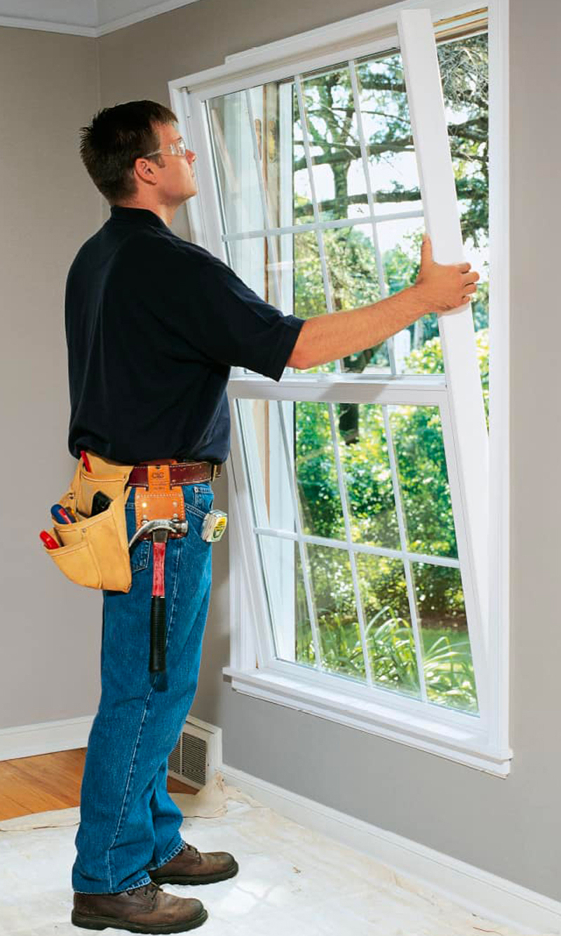 Vinyl window installation